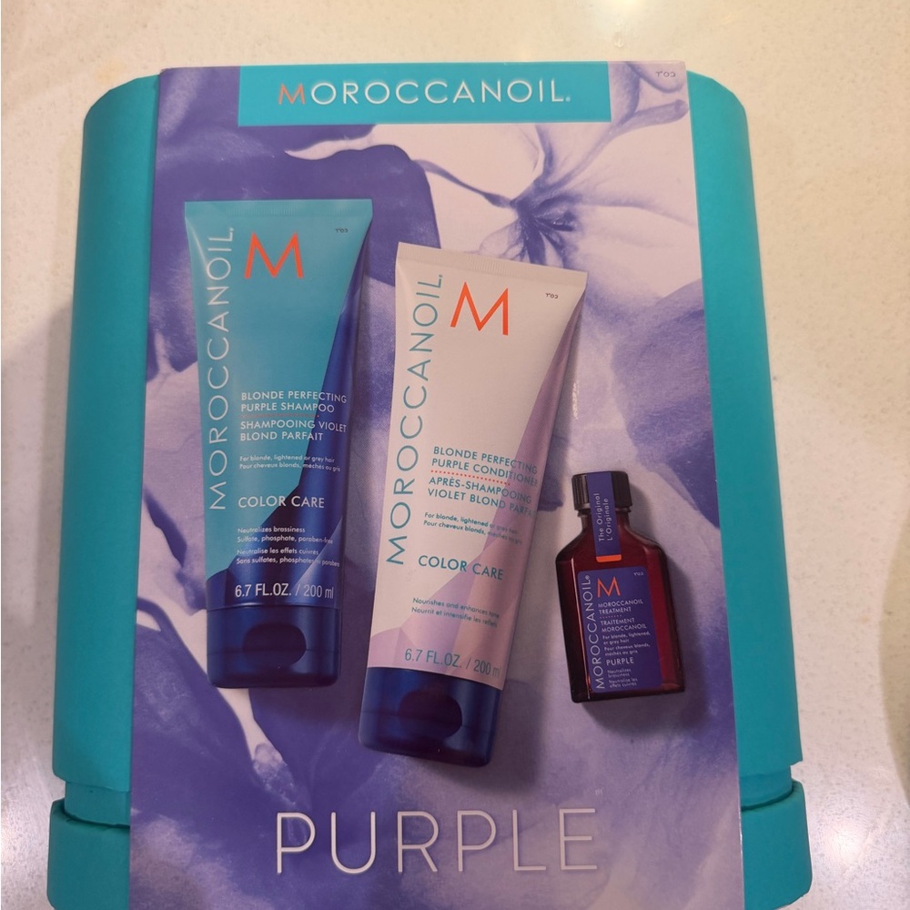 Moroccanoil Color Care Purple Shampoo &  Conditioner & Oil